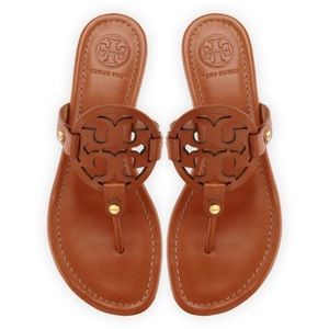 Tory Burch Miller Sandals - Brown Leather